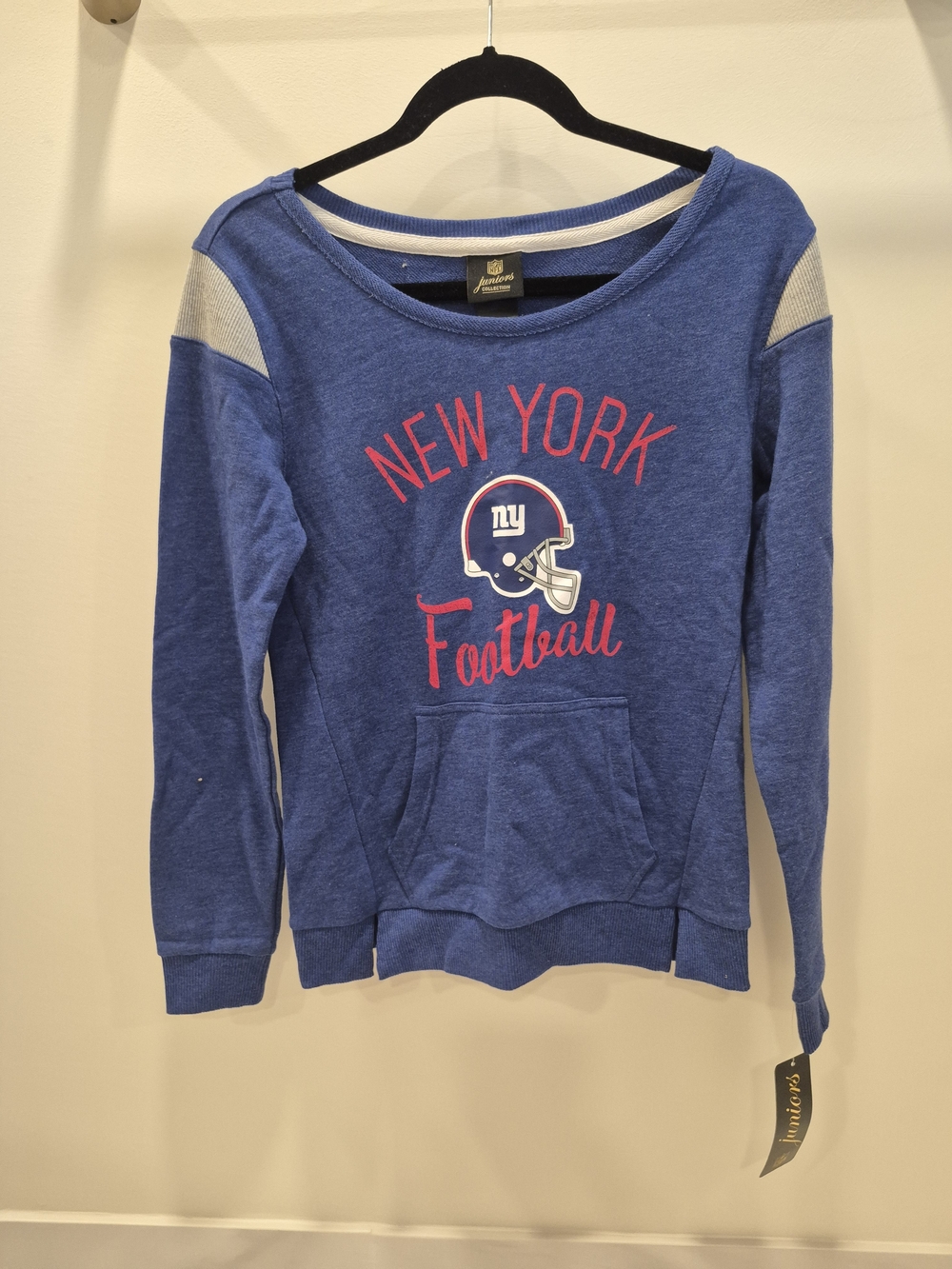 NFL Women's Blue New York Giants Crewneck Sweatshirt Jr Size Med